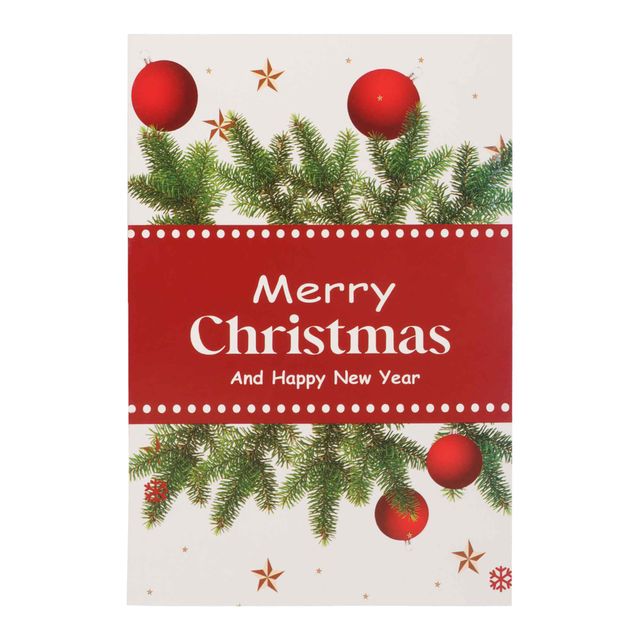 Quace Merry Christmas Ferns Greeting Card