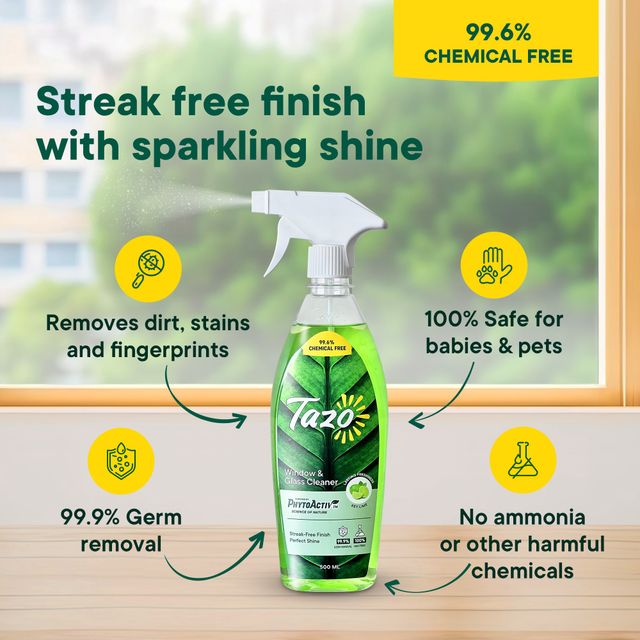 Tazo Natural Floor Cleaner | Natural Window and Glass Cleaner