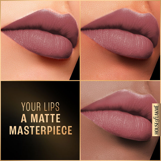 Lakme Forever Matte Liquid Lip, 16hr Lipstick, Lightweight & transferproof - Nude Charm