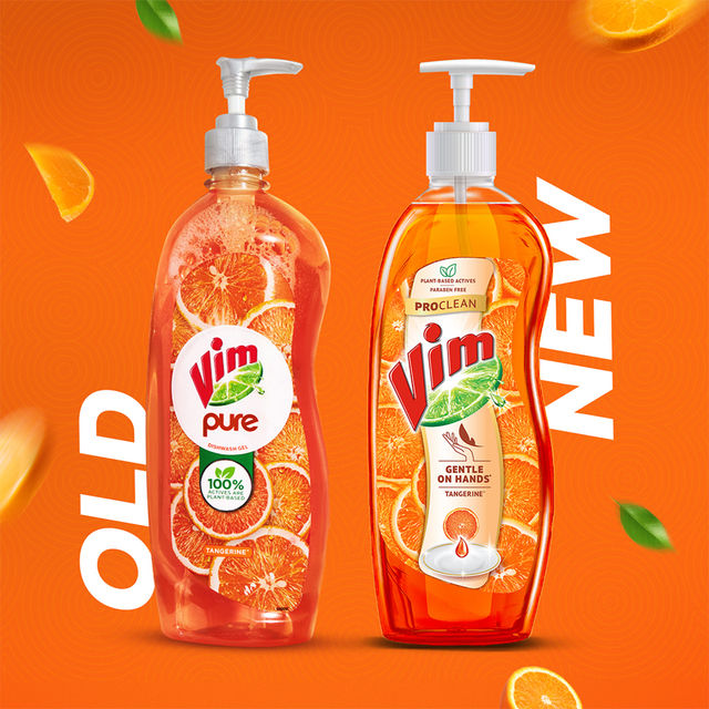 Vim Proclean 100% Plant-Based Actives Tangerine Freshness Dishwash Liquid