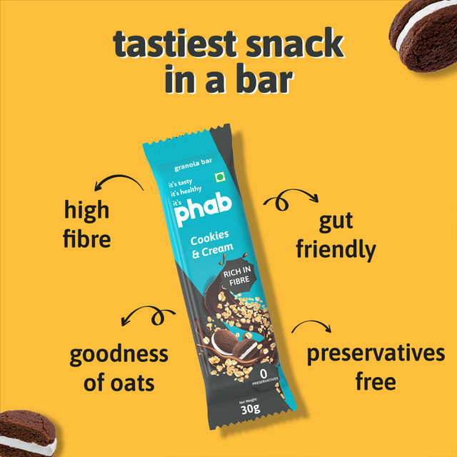 Phab Granola Bar Cookies & Cream