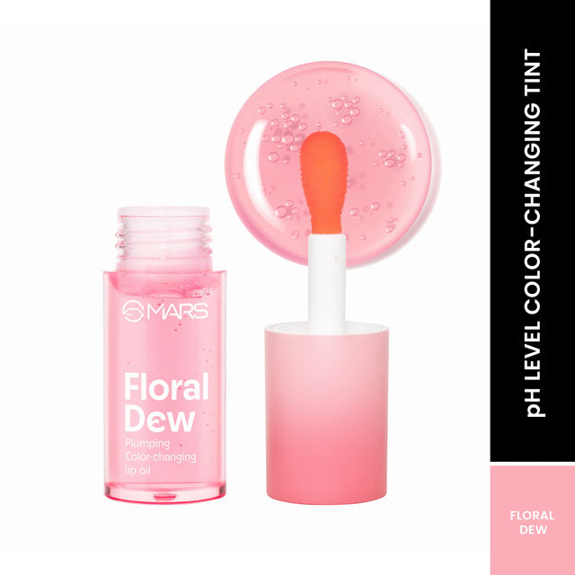 MARS Cosmetics Plumping Color Changing Lip Oil (4.8ml) (FLORAL DEW) With Fat Applicator