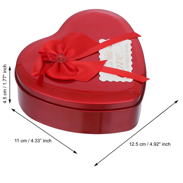 eCraftIndia Heart Shaped Valentine's Day Gift Box with I Love You, White Teddy Bear and 3 Red Roses