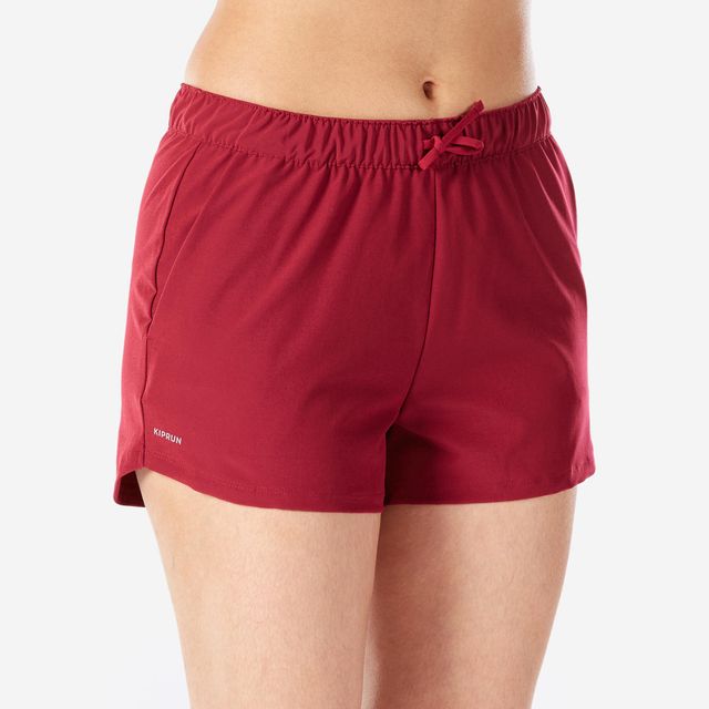 Kiprun By Decathlon | Women Running & Trail Running Breathable Shorts - Maroon, S