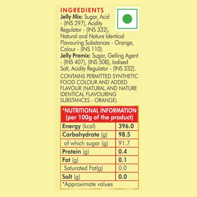 Weikfield Jelly Crystals Mango Flavour Carton(90gms) & Weikfield Jelly Crystals Delicious Orange Flavor Carton(90gms) Combo
