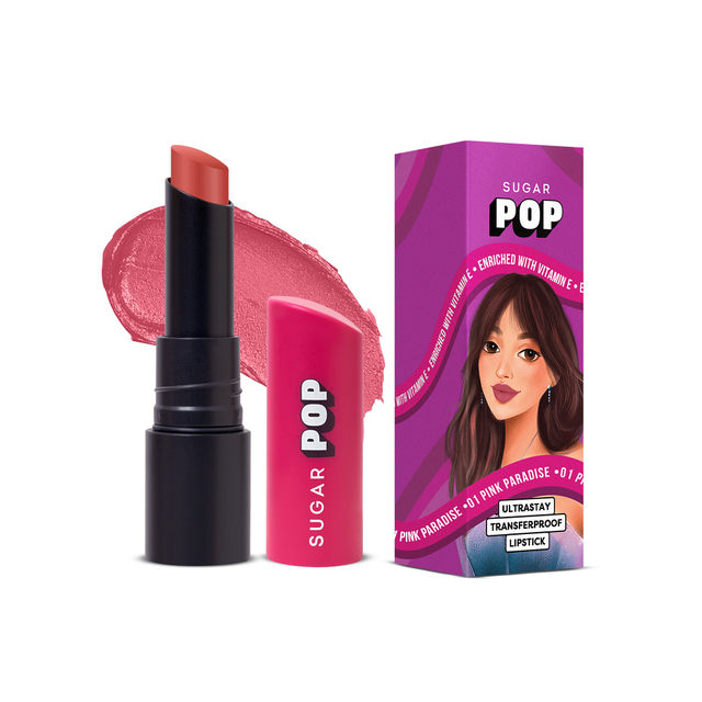 SUGAR POP Ultrastay Transferproof Lipstick - 01 Pink Paradise(1pc), SUGAR POP Ultrastay Transferproof Lipstick - 05 Rustic Rose(1pc) & SUGAR POP Ultrastay Transferproof Lipstick - 08 Coffee Craze(1pc) Combo