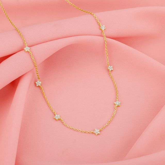 Giva Anushka Sharma Golden Star Constellation Necklace