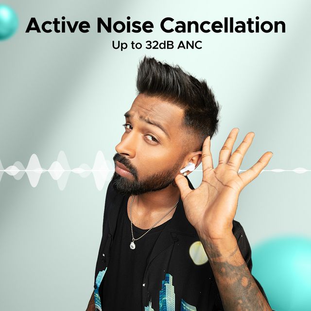 boAt Airdopes 161 Anc Tws Earbuds W - Anc Upto 32Db 50H Playtime Asap Charge & Btv5.3 White