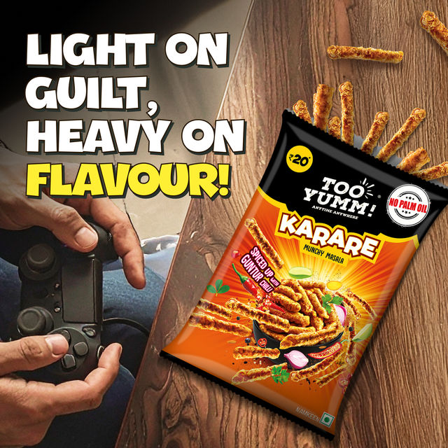 Too Yumm! Karare Baked Munchy Masala Crisps(70gms) & Thums Up Soft Drink(750ml) Combo