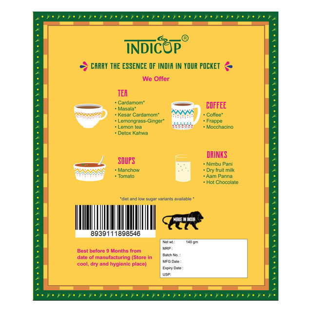 Indicup Lemongrass and Ginger Tea Premix