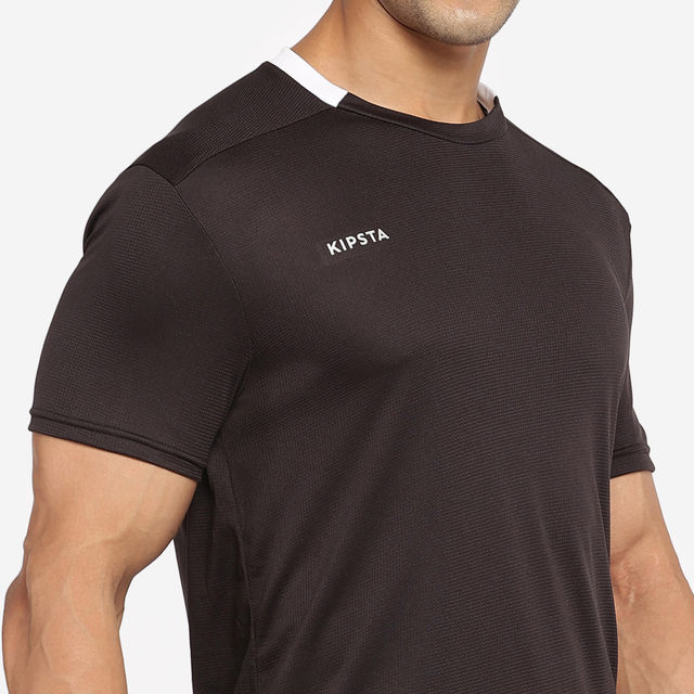 Kipsta By Decathlon | Unisex Football T-Shirts - Black, M