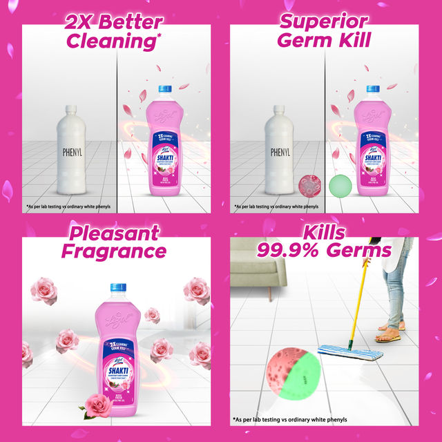 Lizol Shakti Rose Fresh Disinfectant Floor Cleaner