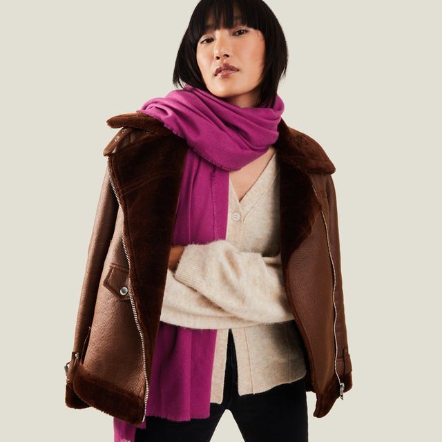 Accessorize London Women's Super-Soft Blanket Scarf | Pink