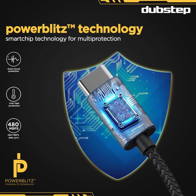 Dubstep Blaze Flash 65W 1.25m Type C to Type C Cable (Grey)
