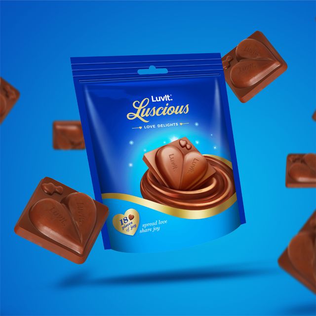 Luvit Luscious Love Delights Milk Chocolate Bar