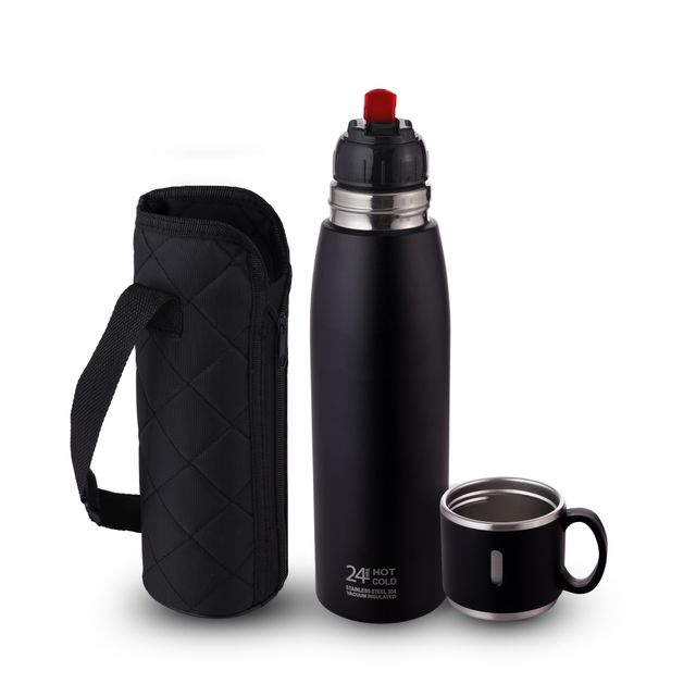 Cello Duro Cup Style Thermosteel Flask, 1000ml, Assorted