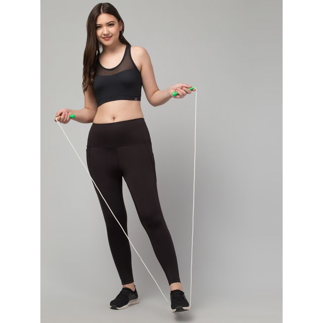 Fflirtygo Women's Ultimate 4 Way Stretch Slim Fit Leggings Fl Black | L
