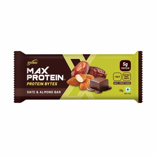 Ritebite Max Protein 5g Protein Bar Date & Almond Bytes