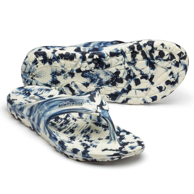 Solethreads Ortho Elite Marble Navy Flip-Flops & Slippers for Men | Size - India-UK 10