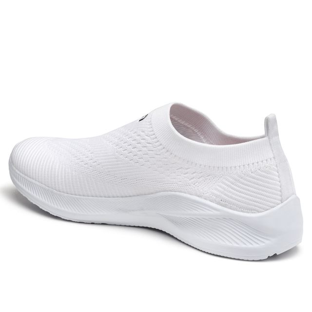 Asian Men s Wind-04 White Laceless Shoes | UK-9