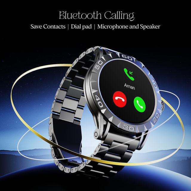boAt Enigma Orion Smartwatch | 1.34" Display | Functional Crown - Metal Black