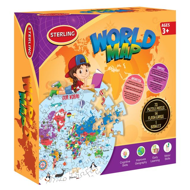 Sterling World Map Puzzle Game