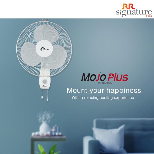 RR Signature MOJO PLUS High Speed 400 MM Wall Fan White