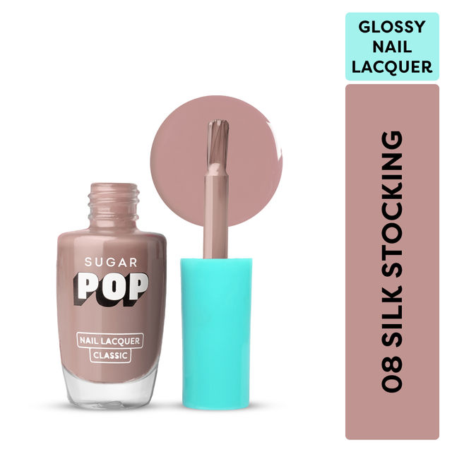 Sugar Pop Quick Drying Ultra Long-Wear Glossy Finish Nail Lacquer -Silk Stockings 08(10ml) & Sugar Pop Quick Drying Ultra Long-Wear Glossy Finish Nail Lacquer Chocolate Treat 11(10ml) Combo