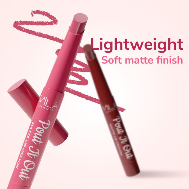 Mila Beaute Pout It Out Lip Crayon Matte Finish Highly Pigmented - 116 Gamora
