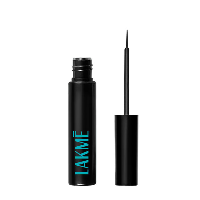 Lakme Elle 18 Eye Drama Kajal Super Black(0.35gms) & Lakme Eyeconic Eyeliner - Black | Waterproof(4.5ml) Combo
