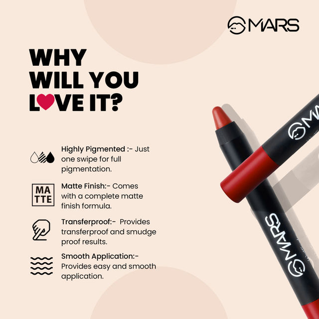 MARS Cosmetics Won't Budge Won't Smudge Lip Crayon - Girl Power