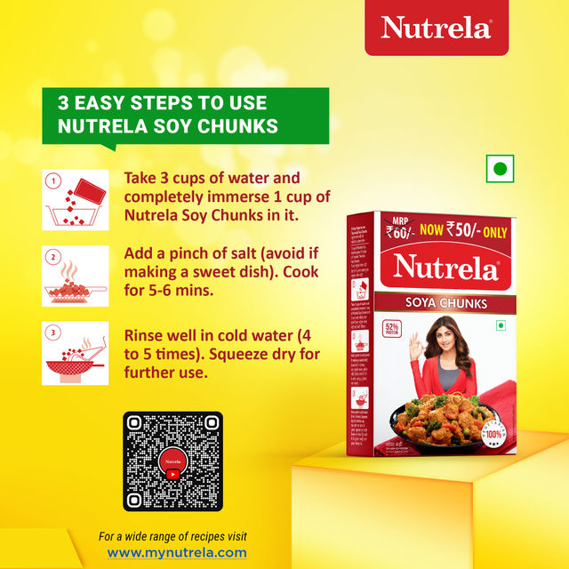Nutrela 100% Vegetarian Soya Chunks