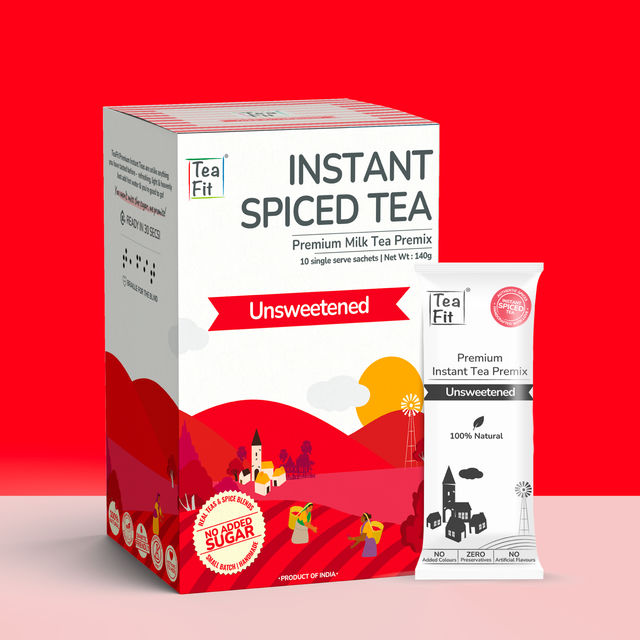TeaFit Instant Spiced Tea Premix Unsweetened 140 g Combo