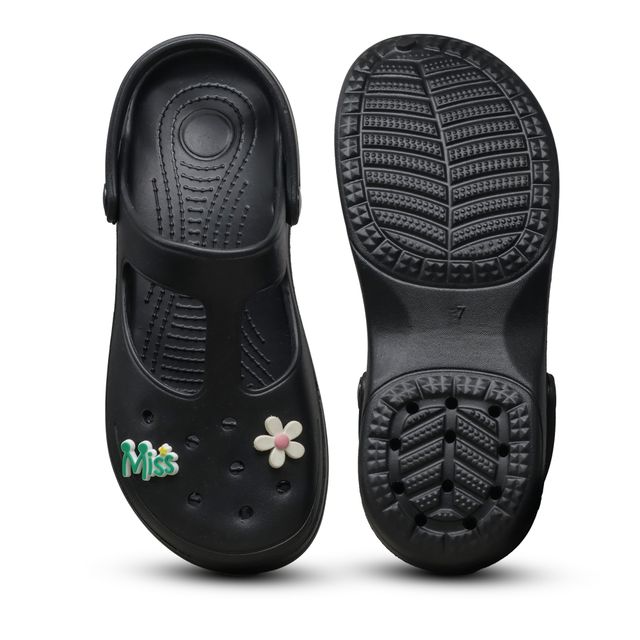 Asian Women's Clogs | Indigo-07 | Black - UK 6