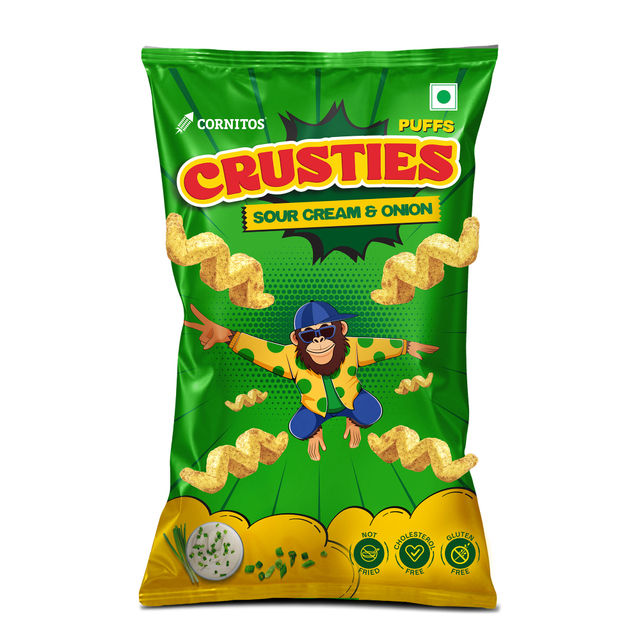Cornitos Crusties Sour Cream and Onion Puffs 62 g Combo