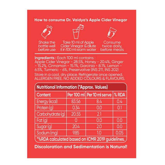 Dr. Vaidya's Apple Cider Vinegar