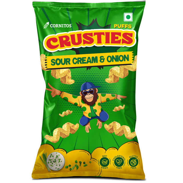Cornitos Crusties Sour Cream and Onion Puffs 62 g Combo