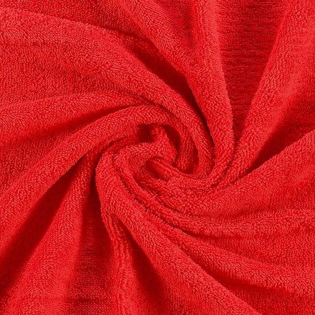 Superspun 100% Cotton- 420 Gsm- Vodre- Single Piece- Bath Towel- Size:70 x 140 - Red