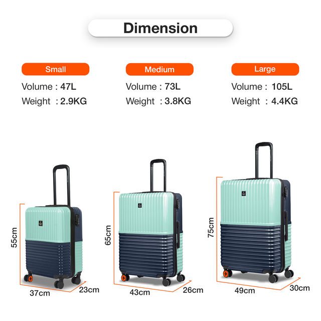 Nasher Miles Unisex Polycarbonate 47 L Hardside Luggage - Buy at
