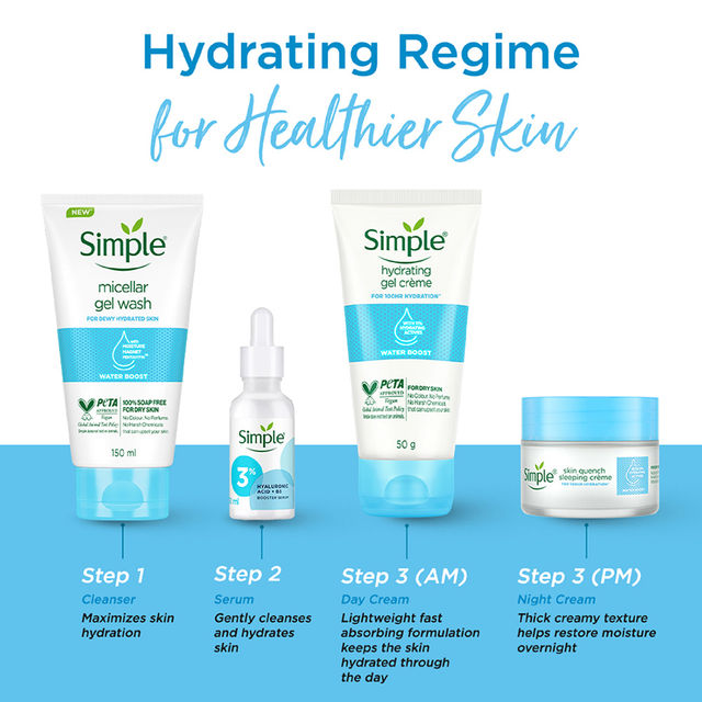 Simple Water Boost Micellar Gel Facial Wash