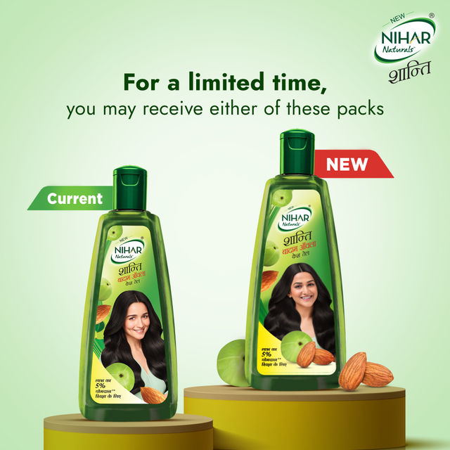 Nihar Shanti Amla And Badam Hair Oil For Black Silky And Stronger Hair