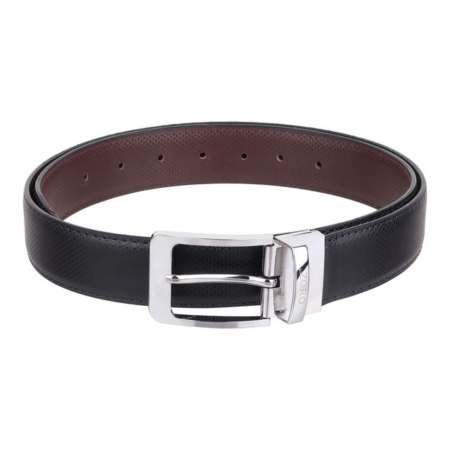 Zoro Men's Solid Vegan Leather Reversible Belt - Buy at ₹239