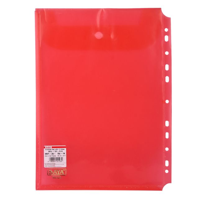 Saya Assorted Punched Document Wallet | Vertical