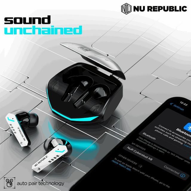 Nu Republic Cyberstud X8 TWS Earbuds (Silver)