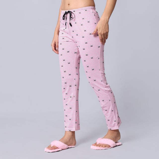 evolove Women's Pajama Pink NPJKN1091PK-L