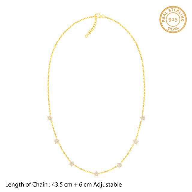 Giva Anushka Sharma Golden Star Constellation Necklace