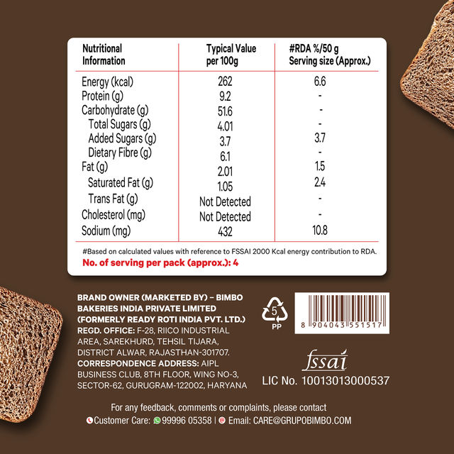 Modern- Brown Bread (No trans Fat ) 400 g Combo