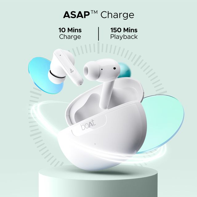 boAt Airdopes 161 Anc Tws Earbuds W - Anc Upto 32Db 50H Playtime Asap Charge & Btv5.3 White