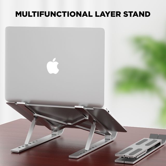 Gizmore Laptop Stand (GIZ LS10) | Multi-Functional | 7 - Level Adjustable Height