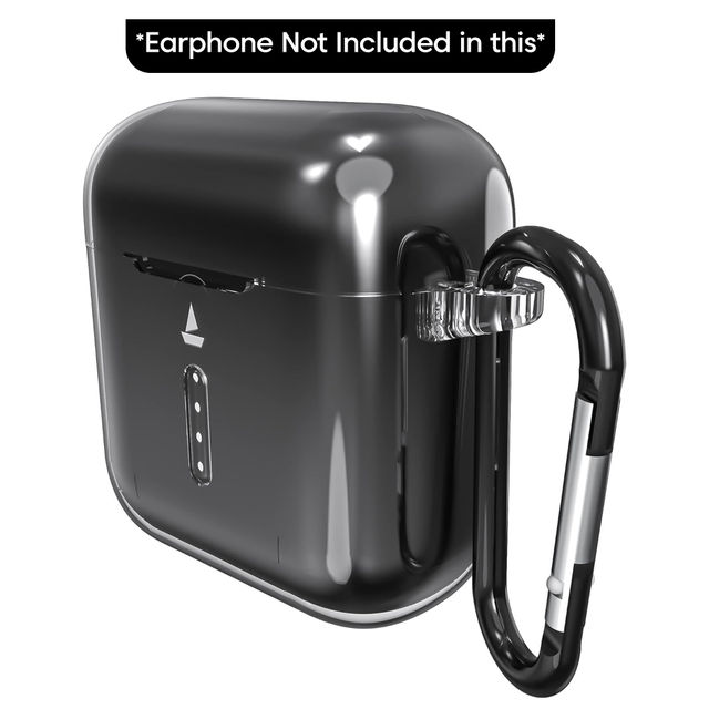 Sounce Silicone Case Cover for Boat Airdopes 141 | Shock-Absorbing | with Keychain & Front LED Visible, Transparent